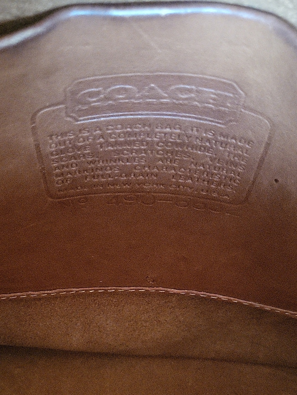 Tan Leather Crossbody Coach Purse - Smooth Finish - Picture 12 of 13